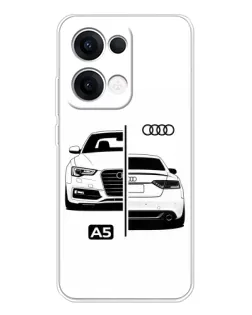 Чохол для OPPO Reno13 з картинкою «Audi — контрастний дизайн»