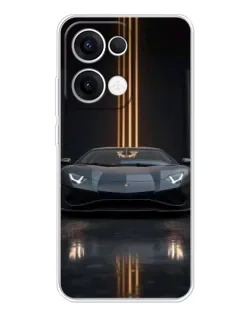 Чохол для OPPO Reno13 з картинкою «Lamborghini золоті лінії»