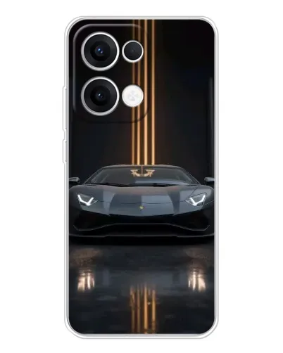 Чохол для OPPO Reno13 з картинкою «Lamborghini золоті лінії»