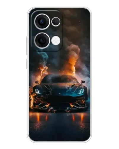 Чохол для OPPO Reno13 з картинкою «Lamborghini димна естетика»