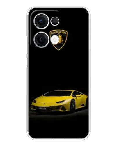 Чохол для OPPO Reno13 з картинкою «Lamborghini жовтий акцент»