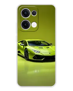 Чохол для OPPO Reno13 з картинкою «Салатовий Lamborghini Huracan»