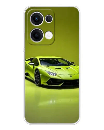 Чохол для OPPO Reno13 з картинкою «Салатовий Lamborghini Huracan»
