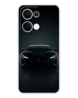 Чохол для OPPO Reno13 з картинкою «Чорний Lamborghini Aventador»