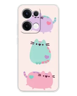 Чохол для OPPO Reno13 з картинкою «Pusheen тріо»