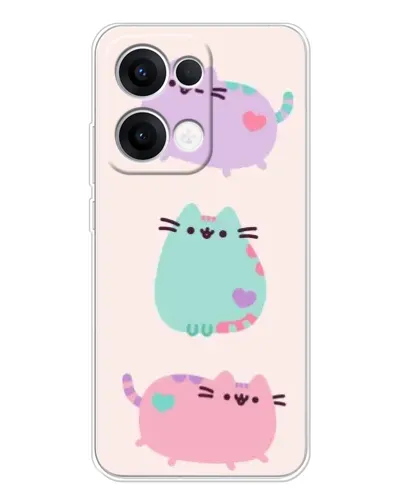 Чохол для OPPO Reno13 з картинкою «Pusheen тріо» Чохол для OPPO Reno13 з картинкою «Pusheen тріо»