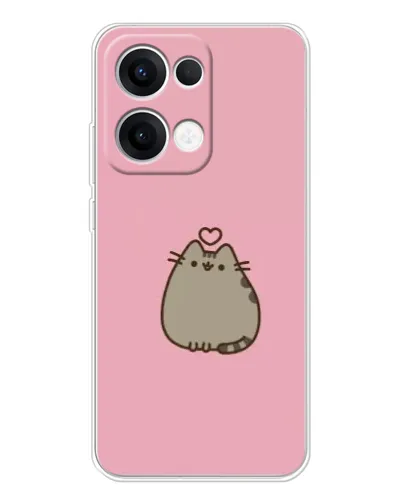 Чохол для OPPO Reno13 з картинкою «Pusheen серце» Чохол для OPPO Reno13 з картинкою «Pusheen серце»