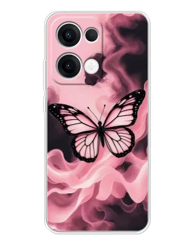 Чохол для OPPO Reno13 з картинкою «Метелик у диму» Чохол для OPPO Reno13 з картинкою «Метелик у диму»