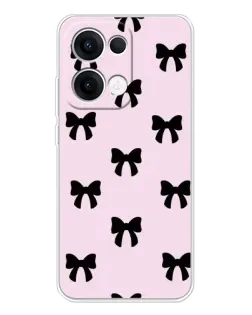 Чохол для OPPO Reno13 з картинкою «Чорні банти Coquette»