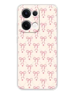 Чохол для OPPO Reno13 з картинкою «Рожеві бантики Coquette»