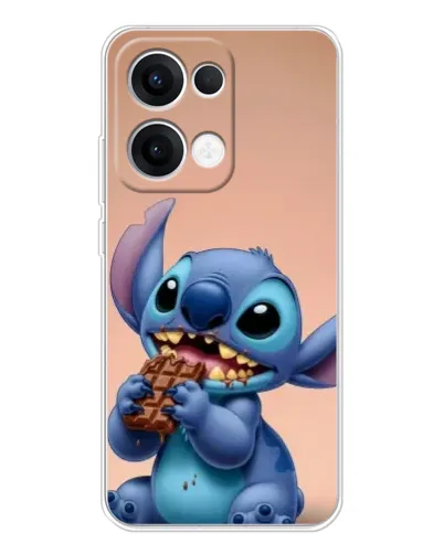 Чохол для OPPO Reno13 з картинкою «Стіч їсть шоколад»