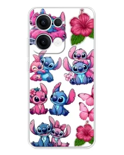 Чохол для OPPO Reno13 з картинкою «Стікери Stitch та Angel»