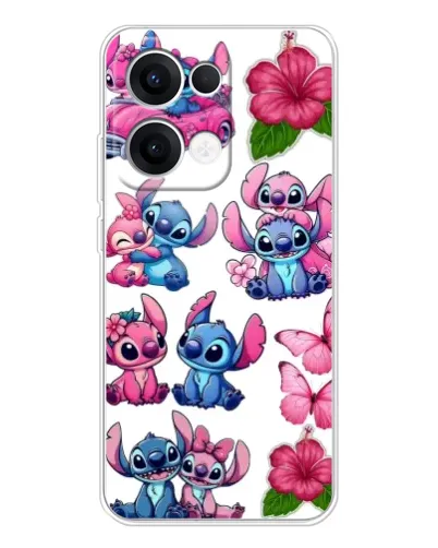 Чохол для OPPO Reno13 з картинкою «Стікери Stitch та Angel»