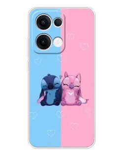 Чохол для OPPO Reno13 з картинкою «Stitch та Angel Love»