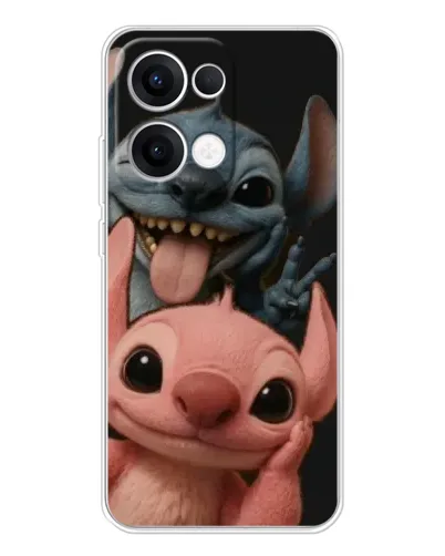 Чохол для OPPO Reno13 з картинкою «Стіч та Ангел»