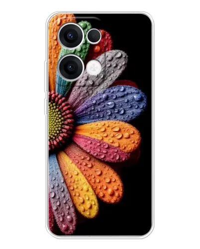 Чехол для OPPO Reno13 с картинкой «Радужный цветок»