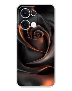 Чехол для OPPO Reno13 с картинкой «Шелковая черная роза» Чехол для OPPO Reno13 с картинкой «Шелковая черная роза»
