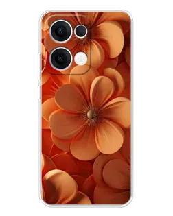 Чехол для OPPO Reno13 с картинкой «Оранжевый макро цветок» Чехол для OPPO Reno13 с картинкой «Оранжевый макро цветок»