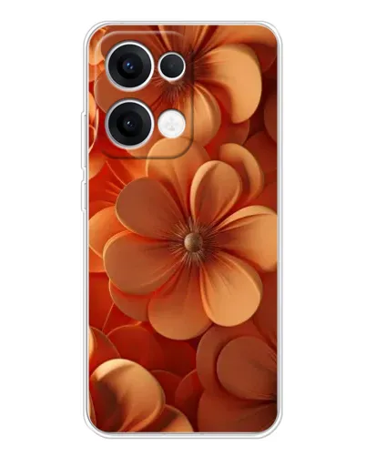 Чехол для OPPO Reno13 с картинкой «Оранжевый макро цветок»