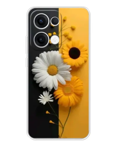 Чехол для OPPO Reno13 с картинкой «Подсолнух и ромашка»