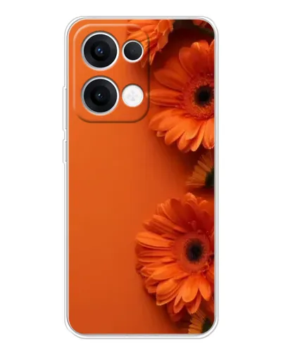 Чехол для OPPO Reno13 с картинкой «Оранжевые герберы»