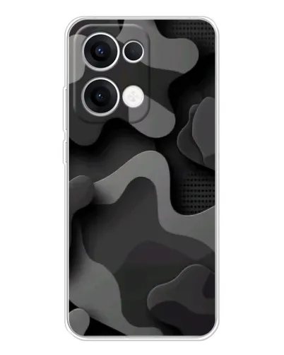 Чехол для OPPO Reno13 с картинкой «Темный абстрактный камуфляж»