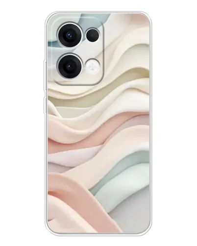 Чехол для OPPO Reno13 с картинкой «Пастельные нежные волны»
