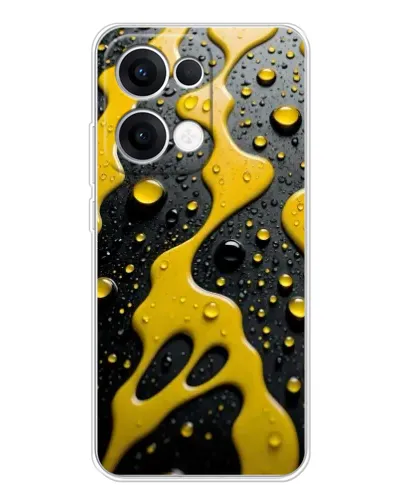 Чехол для OPPO Reno13 с картинкой «Жидкое желтое золото»