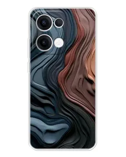 Чехол для OPPO Reno13 с картинкой «Цветные волны каньона»