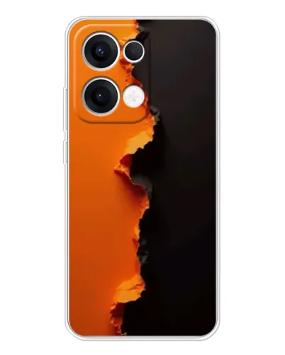 Чехол для OPPO Reno13 с картинкой «Оранжевый разлом»