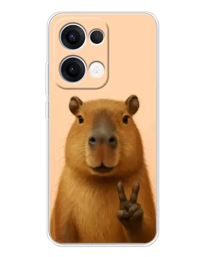 Чохол для OPPO Reno13 з картинкою «Капібара вікторія»