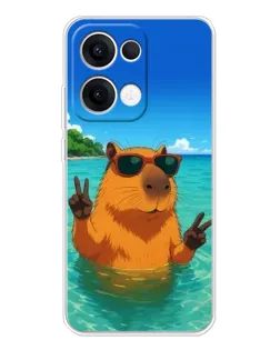 Чохол для OPPO Reno13 з картинкою «Морська капібара»