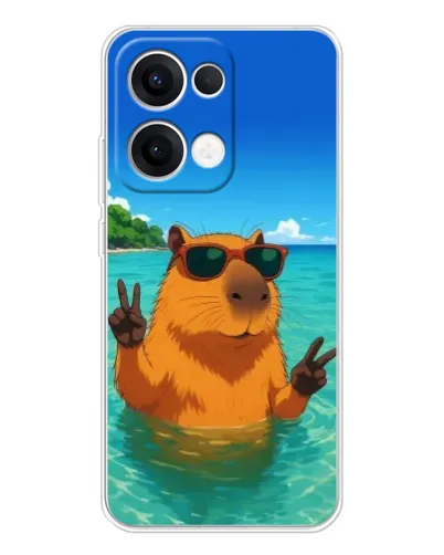 Чохол для OPPO Reno13 з картинкою «Морська капібара»