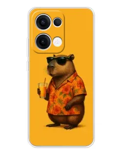 Чохол для OPPO Reno13 з картинкою «Капібара на відпочинку»