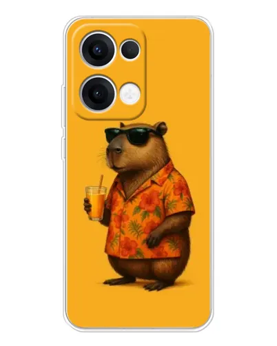 Чохол для OPPO Reno13 з картинкою «Капібара на відпочинку»