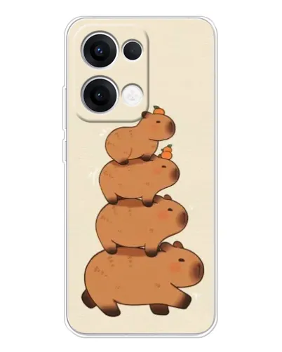 Чохол для OPPO Reno13 з картинкою «Вежа з капібар»