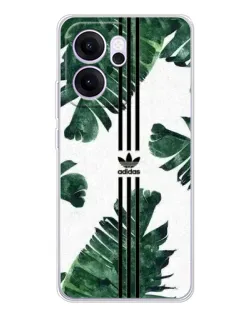 Чехол для OPPO Reno14 F с картинкой «Пальмовые листья адидас»