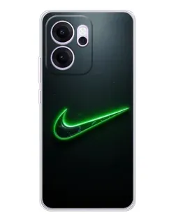 Чехол для OPPO Reno14 F с картинкой «Неоновый контур Nike»