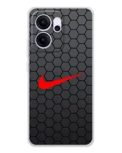 Чехол для OPPO Reno14 F с картинкой «Nike — карбоновая сетка»