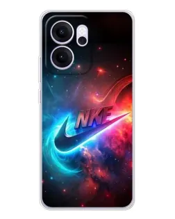 Чехол для OPPO Reno14 F с картинкой «Огненный логотип Nike»