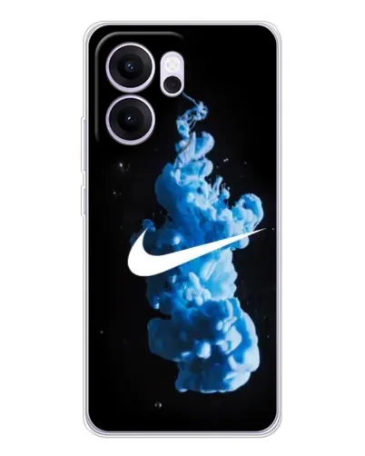 Чехол для OPPO Reno14 F с картинкой «Nike и синий дым»