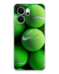 Чехол для OPPO Reno14 F с картинкой «Теннисные мячи Найк»