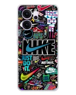 Чехол для OPPO Reno14 F с картинкой «Яркий коллаж Nike»