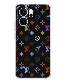 Чехол для OPPO Reno14 F с картинкой «Цветная монограмма LV»
