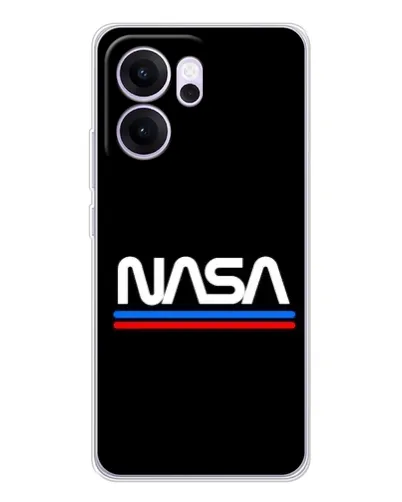 Чехол для OPPO Reno14 F с картинкой «NASA — классика Red Blue»