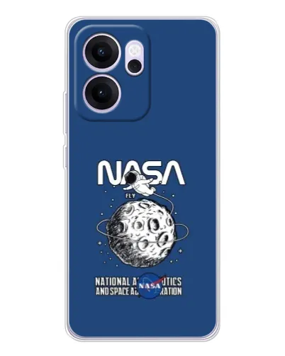 Чехол для OPPO Reno14 F с картинкой «NASA — лунная миссия»