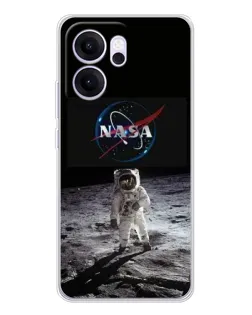 Чехол для OPPO Reno14 F с картинкой «Астронавт на Луне»