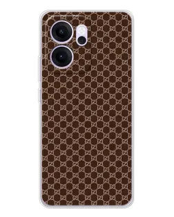 Чехол для OPPO Reno14 F с картинкой «Gucci — шоколадная сетка» Чехол для OPPO Reno14 F с картинкой «Gucci — шоколадная сетка»