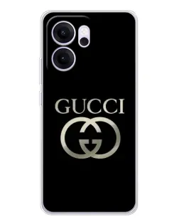 Чехол для OPPO Reno14 F с картинкой «Gucci — золото на черном» Чехол для OPPO Reno14 F с картинкой «Gucci — золото на черном»
