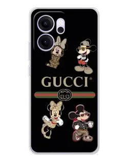 Чехол для OPPO Reno14 F с картинкой «Gucci — герои Disney и монограмма» Чехол для OPPO Reno14 F с картинкой «Gucci — герои Disney и монограмма»